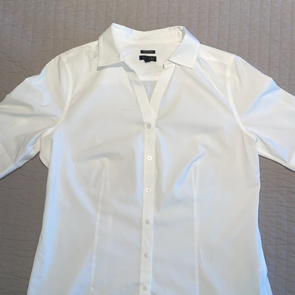 Short sleeve white blouse